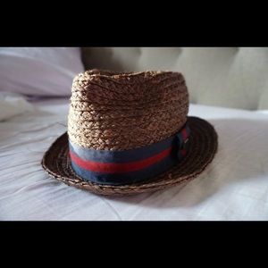 Brixton Unisex Straw Fedora Hat - Size L